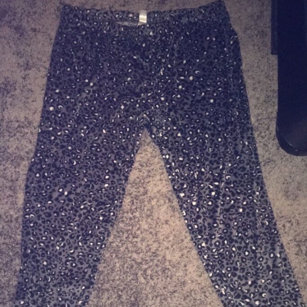 Leopard print pajama pants